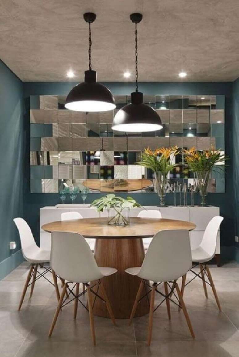 50. Mesa cone de madeira com cadeira aemes &ndash; Foto Revista Vd