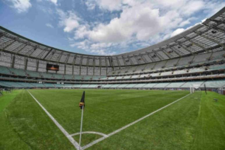 Estádio Olímpico, em Baku, no Azerbaijão, está pronto (Foto: AFP)