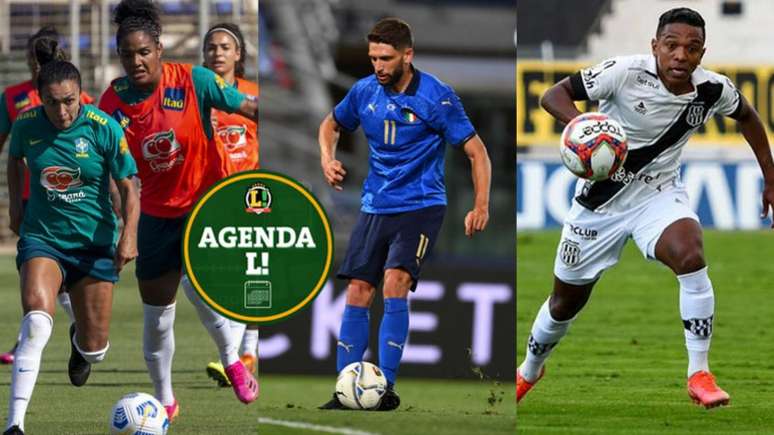 A sexta-feira será movimentada pelas partidas ao longo do mundo (Montagem Lance!
Fotos: Richard Callis/SPP/CBF; Divulgação / Twitter Seleção Italiana; Divulgação / Twitter Ponte Preta