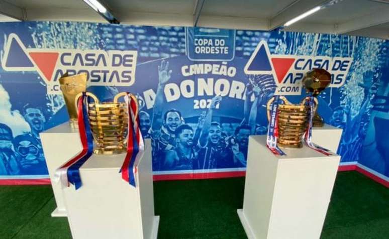 Clube irá expor taças da Copa do Nordeste aos torcedores (Reprodução: Instagram Bahia)