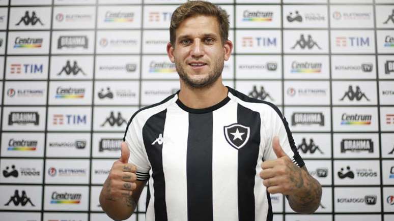 Rafael Moura pelo Botafogo (Foto: Vitor Silva/Botafogo)