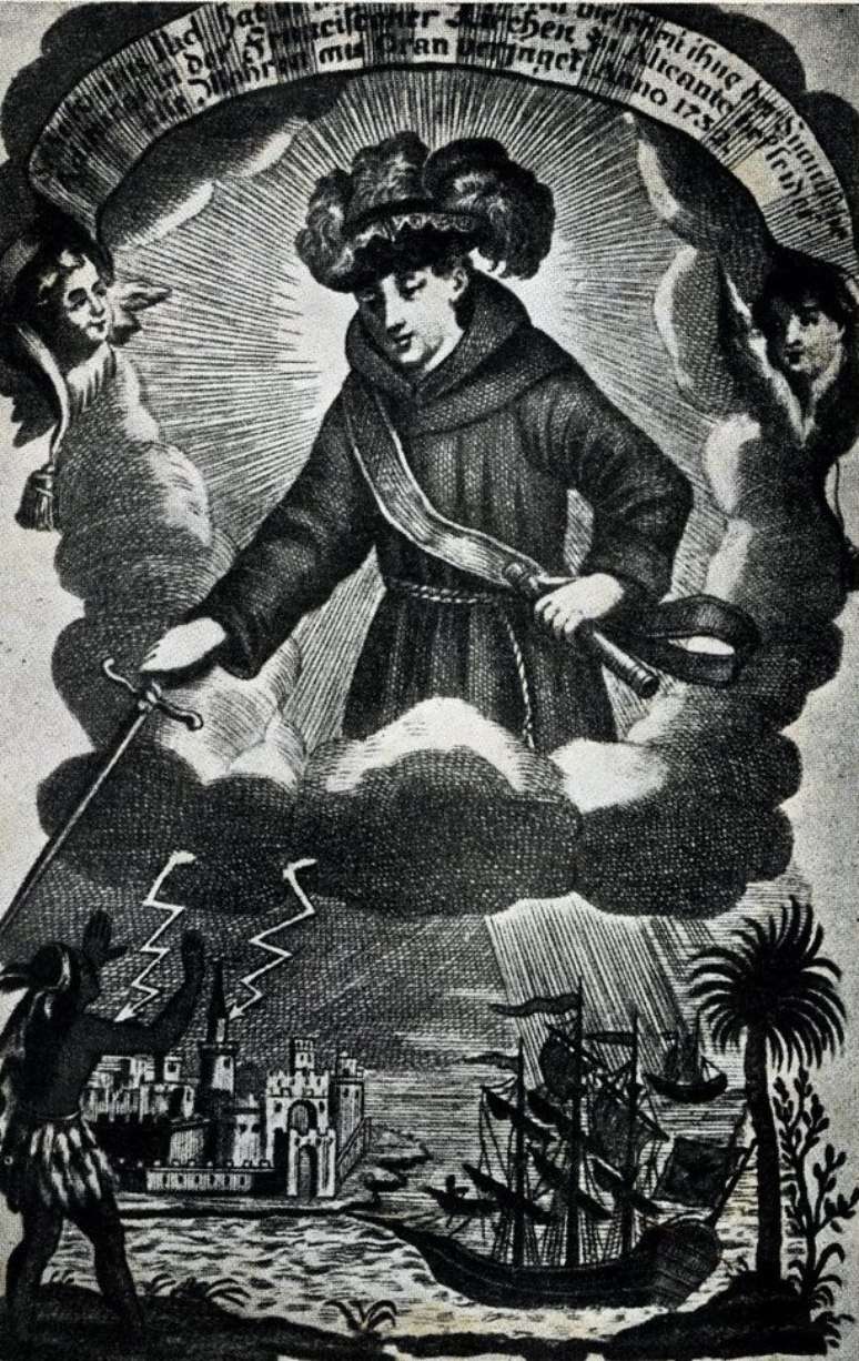 Santo Antônio militar, em ilustração de autor desconhecido