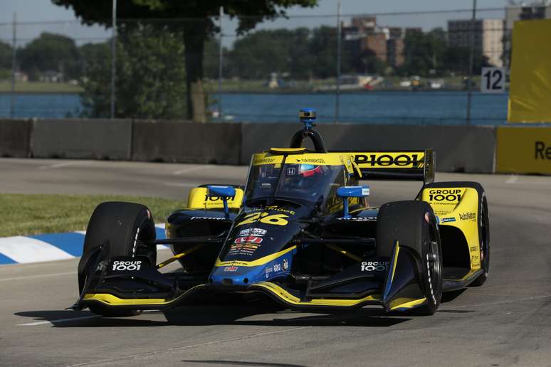 Colton Herta bateu na trave em Detroit, vencida por O’Ward 