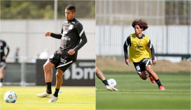 Igor Formiga e Guilherme Biro treinaram com o elenco nesta manhã (Foto: Montagem/Rodrigo Coca/Ag. Corinthians)