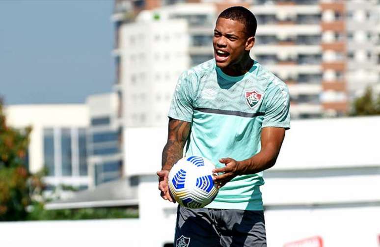 Caio Paulista em treino do Fluminense (Foto: MAILSON SANTANA/FLUMINENSE FC)