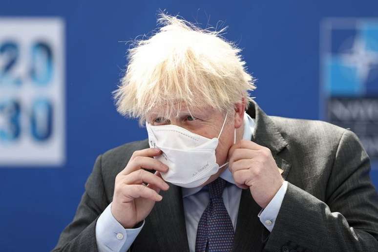 Premiê Boris Johnson em Bruxelas
14/6/2021 Kenzo Tribouillard/Pool via REUTERS