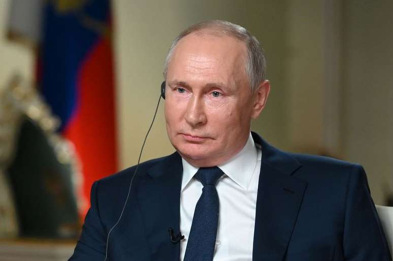 Putin durante entrevista à NBC em Moscou
 11/6/2021   Divulgação