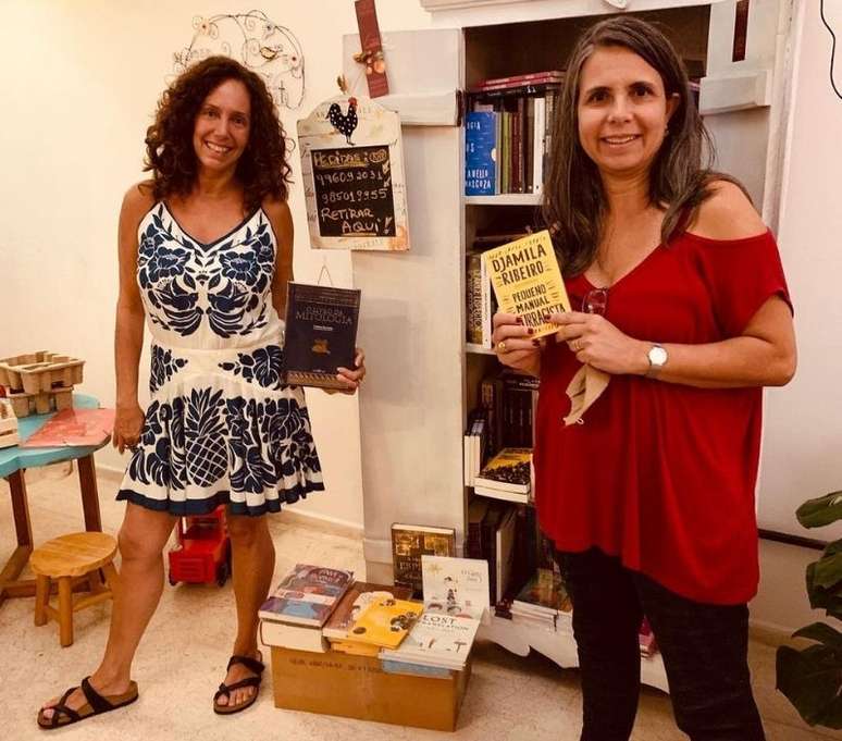 Daniela Amendola e Roberta Paixão na Livraria Mandarina /