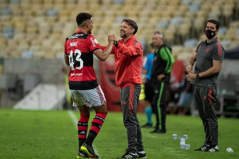 Rodrigo Muniz vem substituindo Gabigol, um dos atletas convocados pelo Brasil (Foto: Alexandre Vidal/Flamengo)