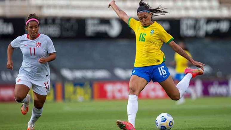 Seleção Brasileira Feminina jogou contra o Canadá e Rússia antes das Olimpíadas de Tóqio (Foto: Richard Callis/SPP/CBF)