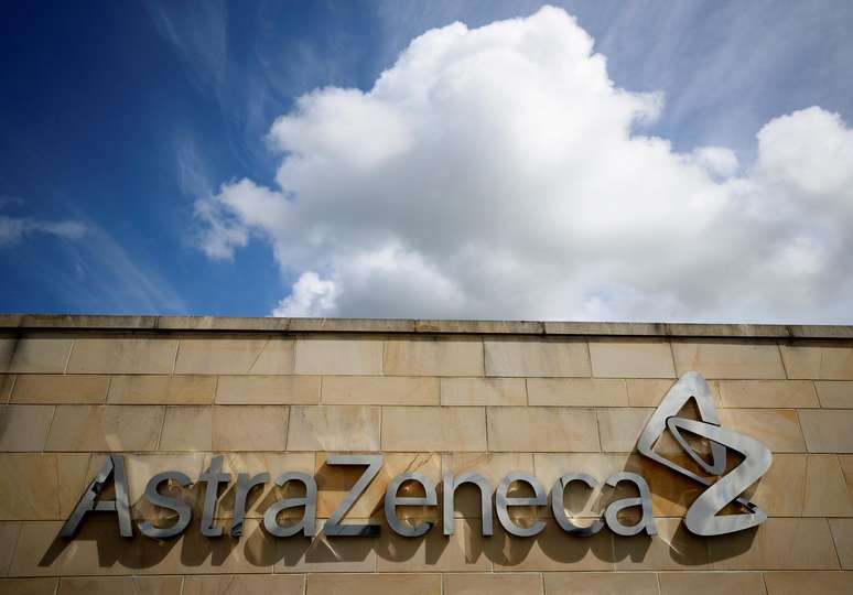 Logo da AstraZeneca na Inglaterra