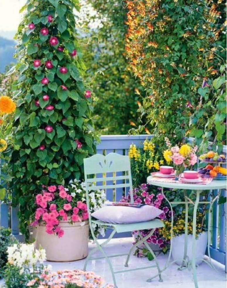 51. Ideias para jardim na varanda de casa moderna – Foto Cozy Little House