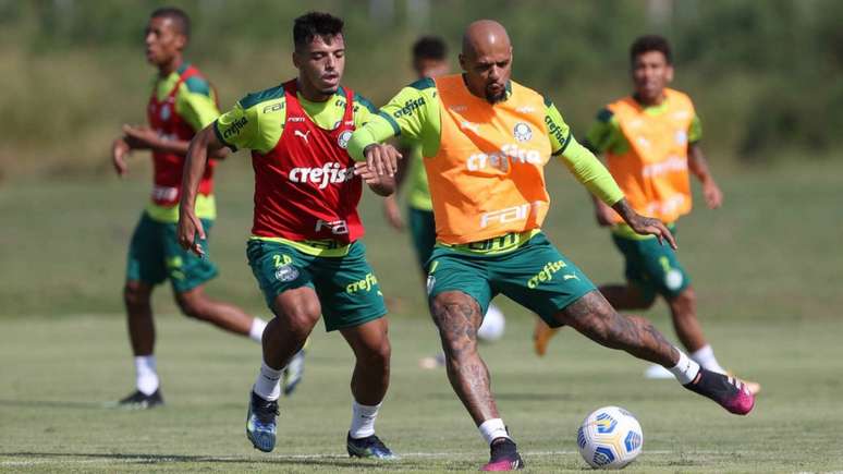 O Palmeiras treinou no Paraguai antes de viajar para enfrentar o Juventude (Foto: Cesar Greco/Palmeiras)