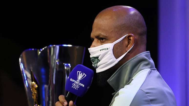 Felipe Melo durante entrevista coletiva promovida pela CBF (Foto: Cesar Greco/Palmeiras)