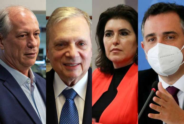 Ciro Gomes; Tasso Jereissati; Simone Tebet; e Rodrigo Pacheco. 