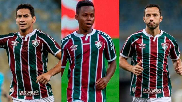 Ganso, Cazares e Nene disputam a posição no meio-campo do Fluminense (Foto: Montagem LANCE!)