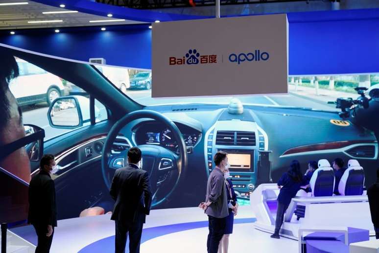 Estande da Apollo no salão do automóvel de Xangai, China 
20/04/2021
REUTERS/Aly Song