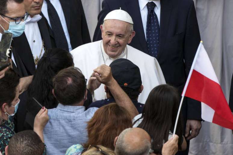 Papa Francisco durante audiência geral no Vaticano