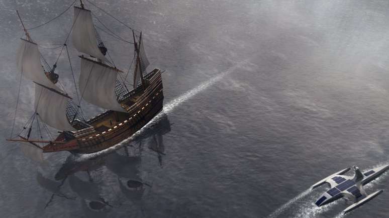 O Mayflower original era maior e mais impressionante, mas mais lento e dependente de humanos para guiá-lo