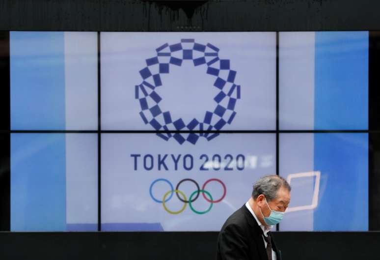 Logo da Olimpíada Tóquio 2020 em Tóquio
14/04/2021 REUTERS/Issei Kato