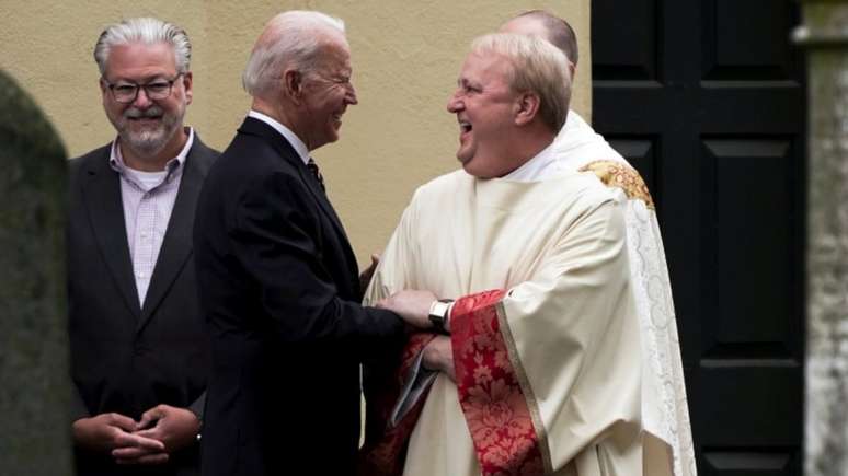 Biden costuma frequentar a missa nos finais de semana em Wilmington, no Estado de Delaware, onde tem residência