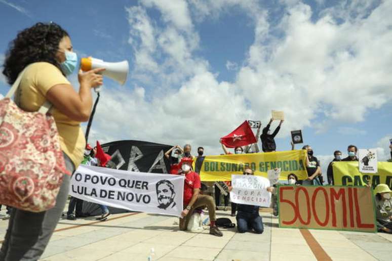 Protesto contra Bolsonaro em Lisboa, Portugal