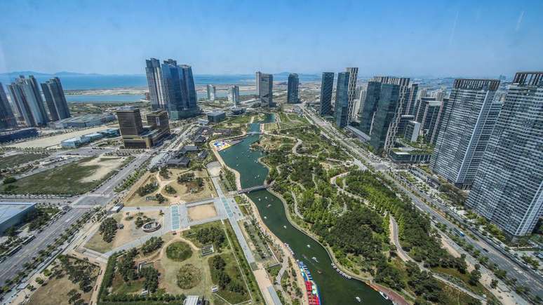 O parque central é a principal atração da cidade