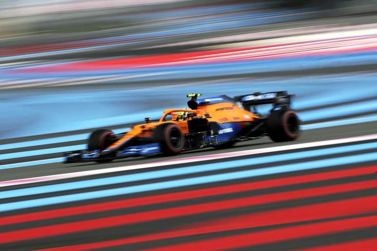 Lando Norris ficou perto dos 350 km/h neste domingo em Paul Ricard 