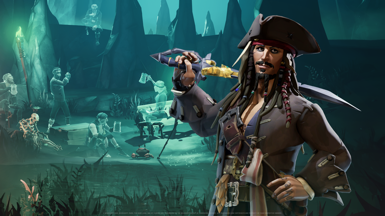 Jack Sparrow em Sea of Thieves