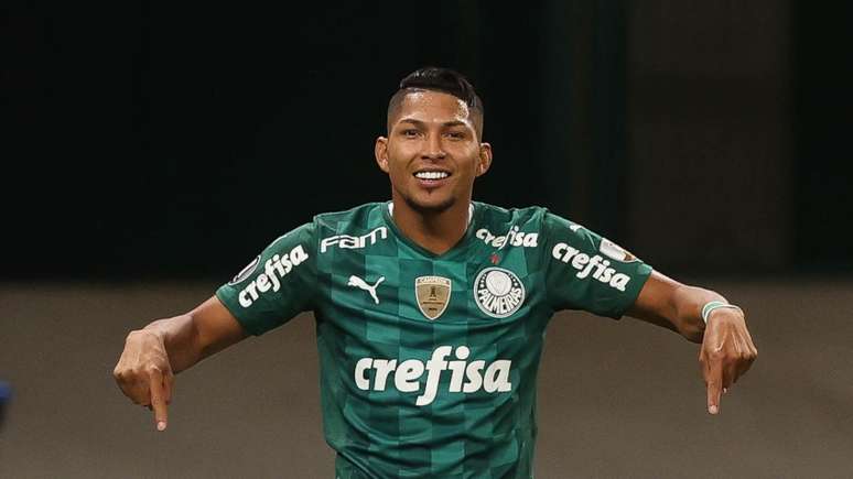 Rony comemora gol pelo Palmeiras na Libertadores (Foto: Cesar Greco/Palmeiras)