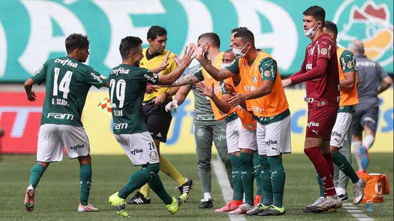 Willian marcou os dois gols do Palmeiras sobre o América-MG (Foto: Cesar Greco/Palmeiras)