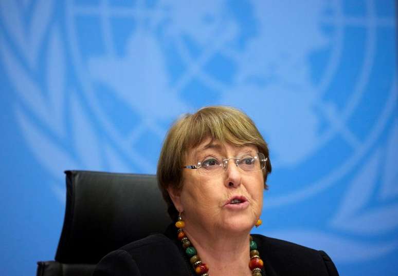 Michelle Bachelet durante entrevista coletiva em Genebra
09/12/2020 REUTERS/Denis Balibouse