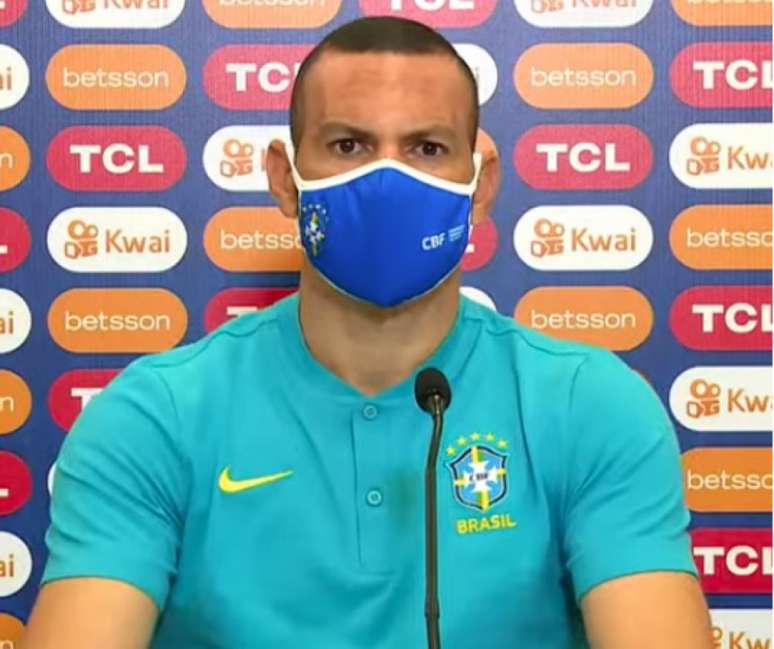 Weverton concedeu entrevista coletiva na concentração da Seleção Brasileira (Reprodução / Conmebol)