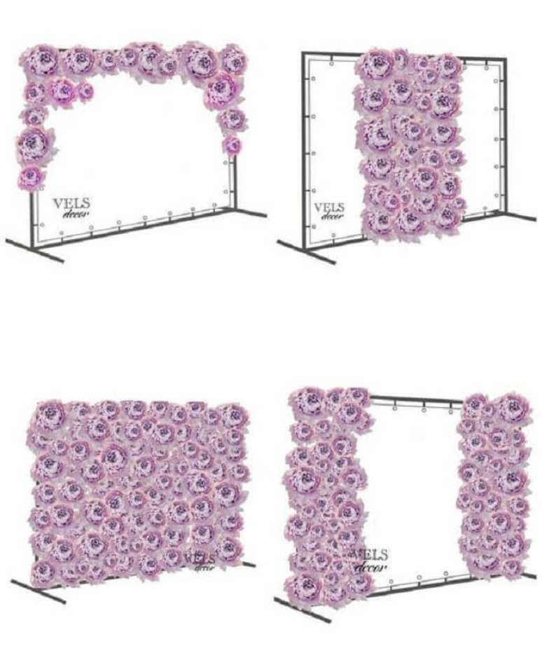 2. Saiba escolher o formato do painel de flores