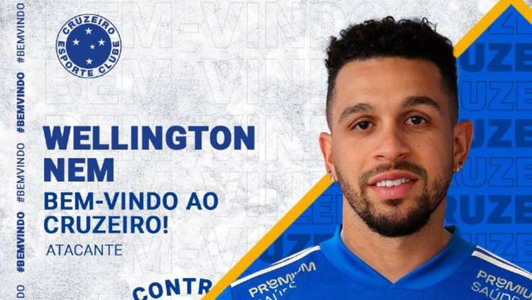 Wellington Nem é anunciado como novo reforço do Cruzeiro
