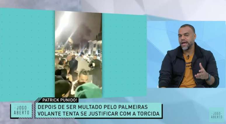 Ex-jogador do Palmeiras, Denílson avaliou o pedido de desculpas de Patrick de Paula e a postura da torcida em flagra ao atleta (Reprodução / Band)