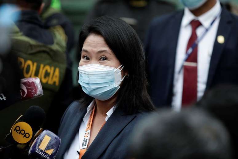 Keiko Fujimori em Lima
 21/6/2021   REUTERS/Angela Ponce