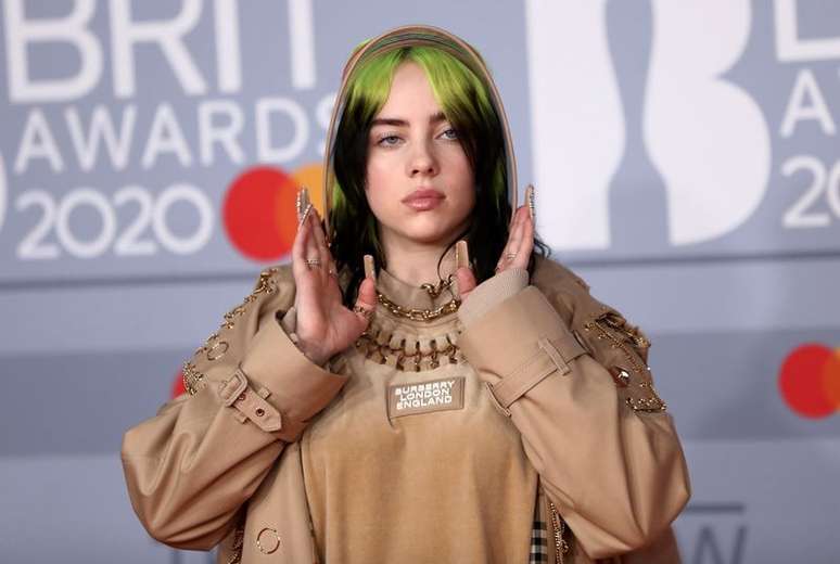 Cantora Billie Eilish em Londres
18/02/2020
REUTERS/Simon Dawson