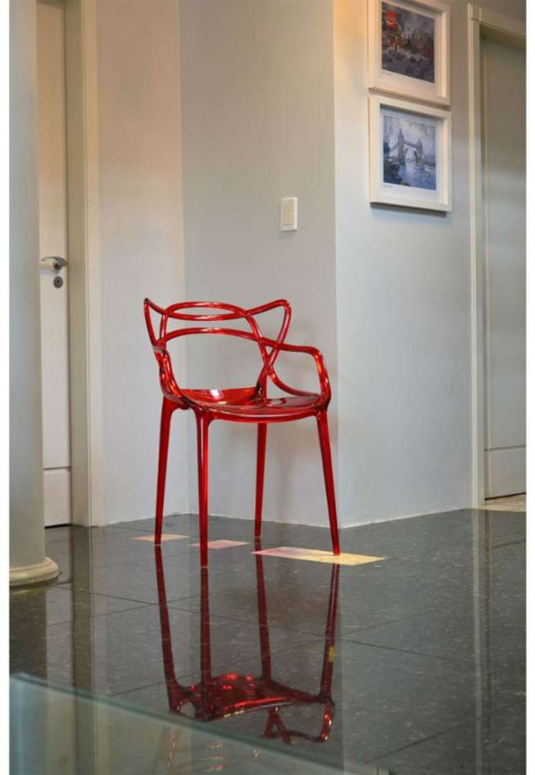 4. Cadeira allegra vermelha para sala de estar moderna – Foto Dafiti