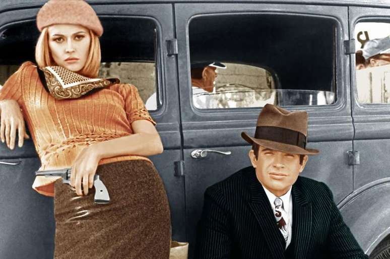 Faye Dunaway e Warren Beatty em cena de "Bonnie e Clyde - Uma Rajada de Balas" (1967)