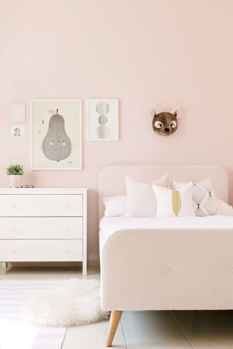 46. Ideias para quarto de menina decorado com rosa claro &ndash; Foto: Cute & Paste