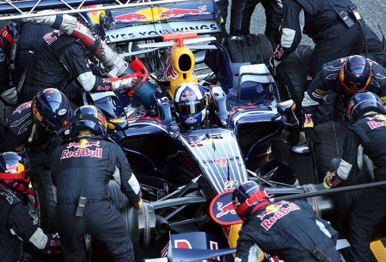 David Coulthard em ação pela Red Bull em 2008 