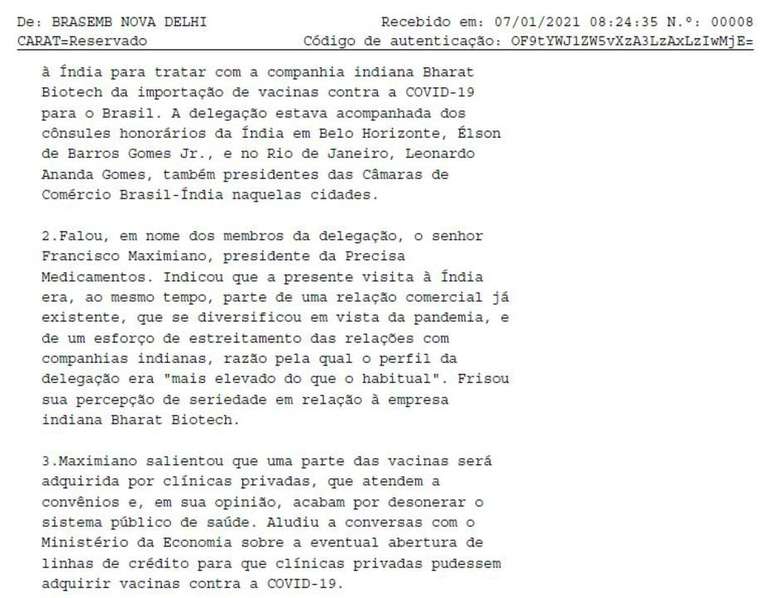 Empresário da Covaxin diz que negociou linha de crédito com o Ministério da Economia