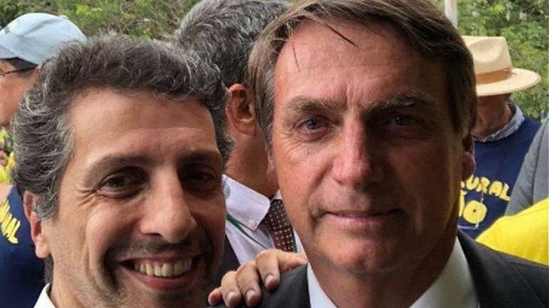 O novo ministro do Meio Ambiente, Joaquim Álvaro Pereira Leite, e o presidente Jair Bolsonaro