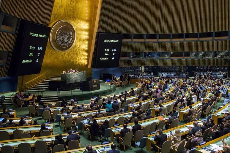 Assembleia Geral das Nações Unidas. 27/10/2015. REUTERS/Lucas Jackson.