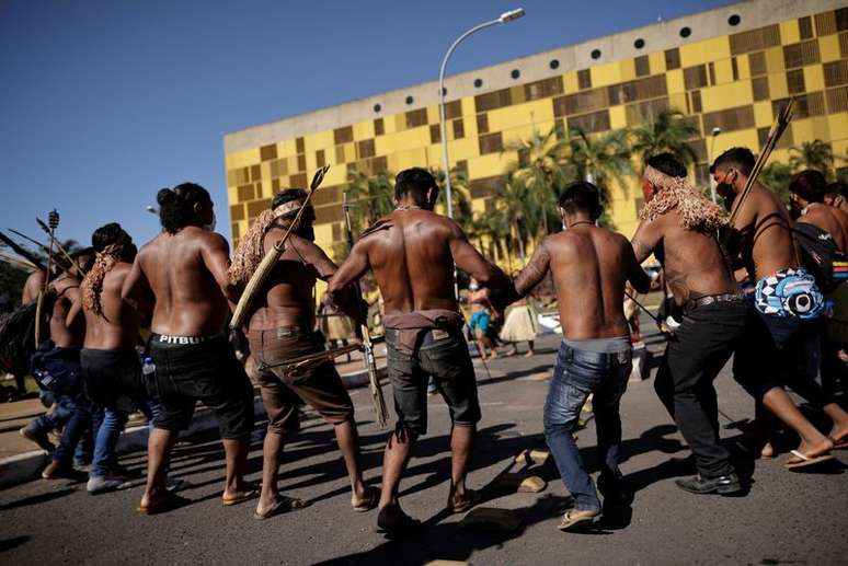 Indígenas protestam em Brasília
23/06/2021 REUTERS/Ueslei Marcelino