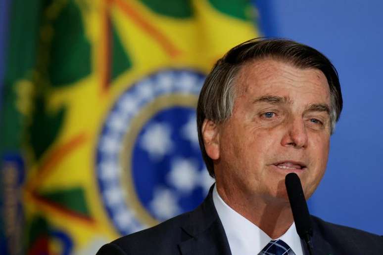 Presidente Jair Bolsonaro durante cerimônia no Palácio do Planalto
22/06/2021 REUTERS/Ueslei Marcelino