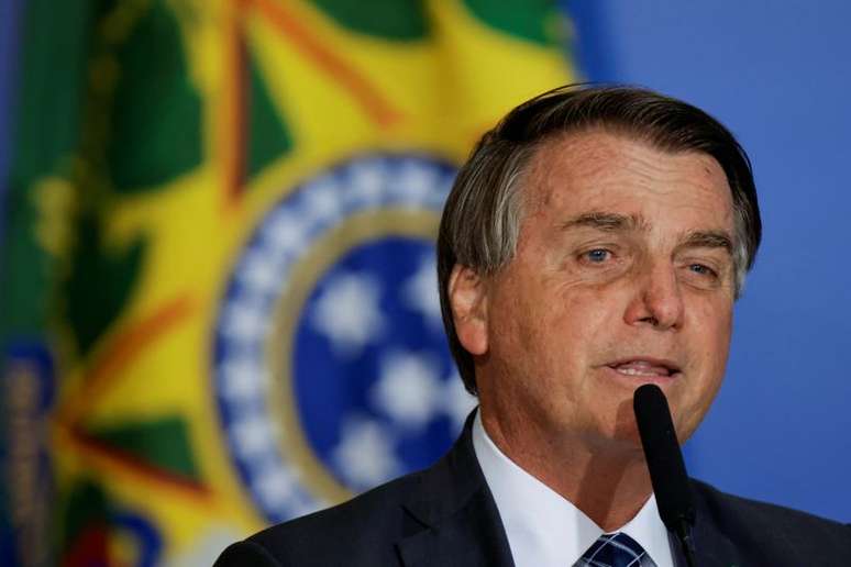 Presidente Jair Bolsonaro durante cerimônia no Palácio do Planalto
REUTERS/Ueslei Marcelino