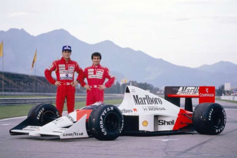 Ayrton Senna e Alain Prost: 32 corridas juntos na McLaren.