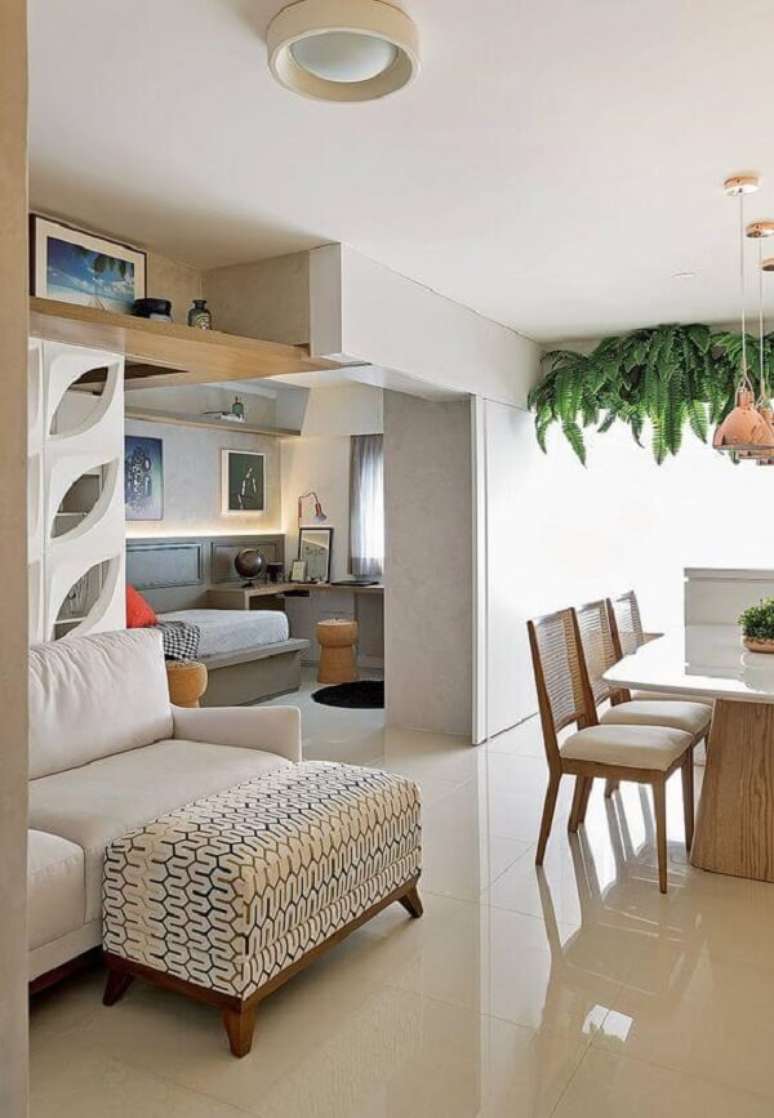 23. Porcelanato bege instalado em apartamento pequeno &ndash; Foto Minha Casa